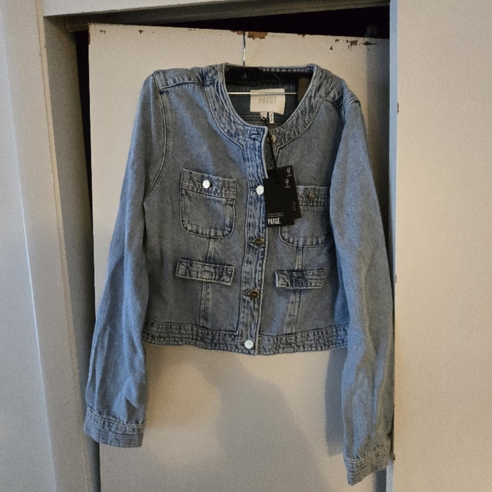 NWT Paige Blue Denim Jacket